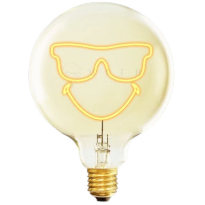 Glass LED Filament Decorative Bulb “Cool Smile” – 70 × H110 mm
