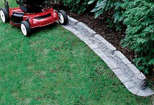 Emsco Group 2032-1-1 Bedrocks Trim-Free Lawn Edging – Gray, – tural Stacked Design Bedrock Garden Edging, 10', Slate 9 (10 peices) - Image 2