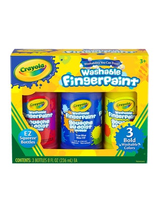 3 Ct. 8-Oz. Washable Fingerpaint, Bold Colors