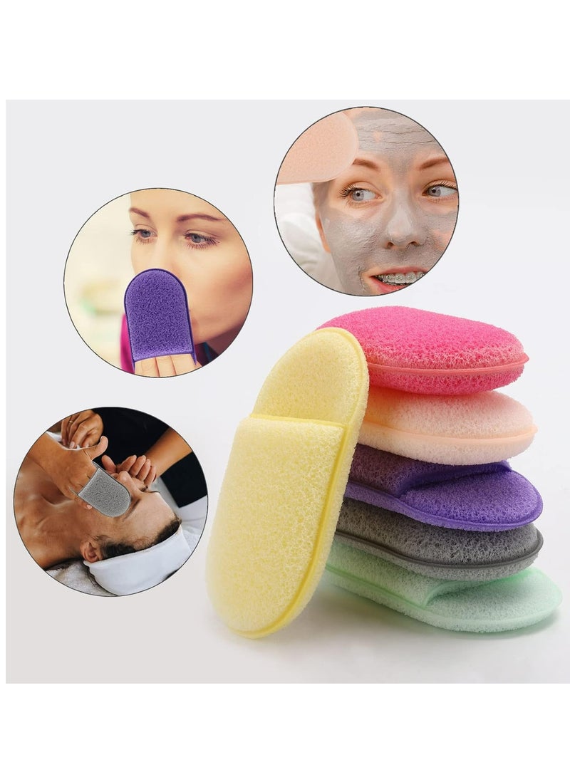 Loquat 6 Pieces Facial Sponge for Cleansing and Exfoliating, Reusable Makeup Removal Pads Face Wash Sponge - Image 2