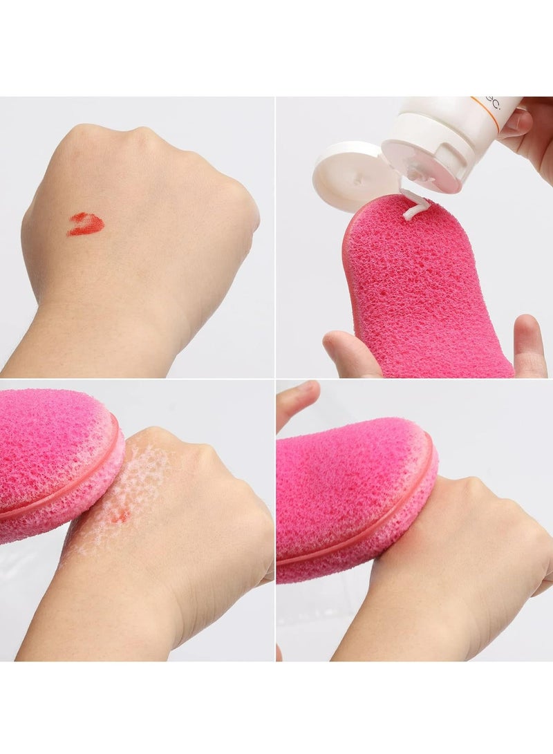 Loquat 6 Pieces Facial Sponge for Cleansing and Exfoliating, Reusable Makeup Removal Pads Face Wash Sponge - Image 5