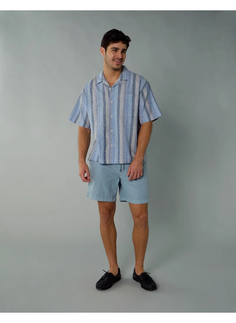 امريكان ايجل AE Flex 8" Lived-In Linen-Blend Trekker Short