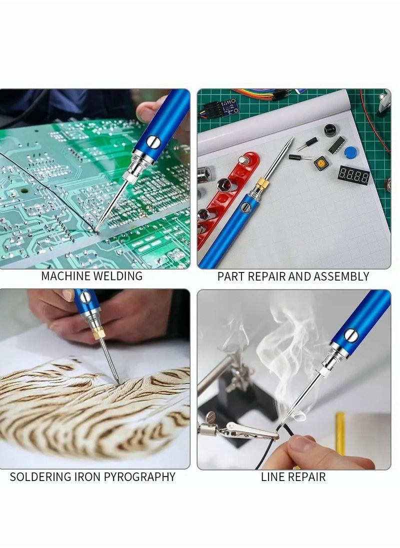 Generic - Portable USB Cordless Soldering Iron Kit, Wireless Rechargeable Battery Powered, Wireless Charging Welding Tool 510 Gun Pen Electronic Soldering Kit - Image 1