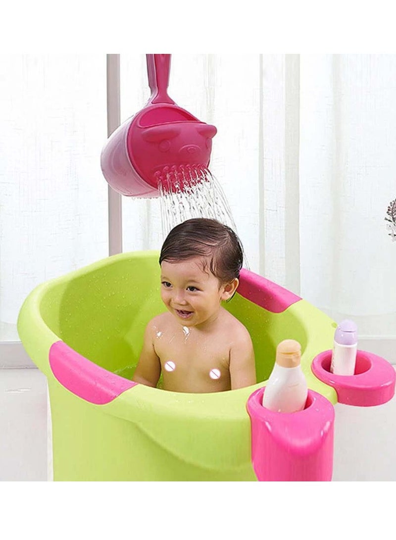 Zikra Baby Bath Rinse Cup Shampoo Rinser Shower Sprinkler Spoon Bathroom Accessories for Tub Wash Cups with Dippers Handle 2 Pcs - Image 4