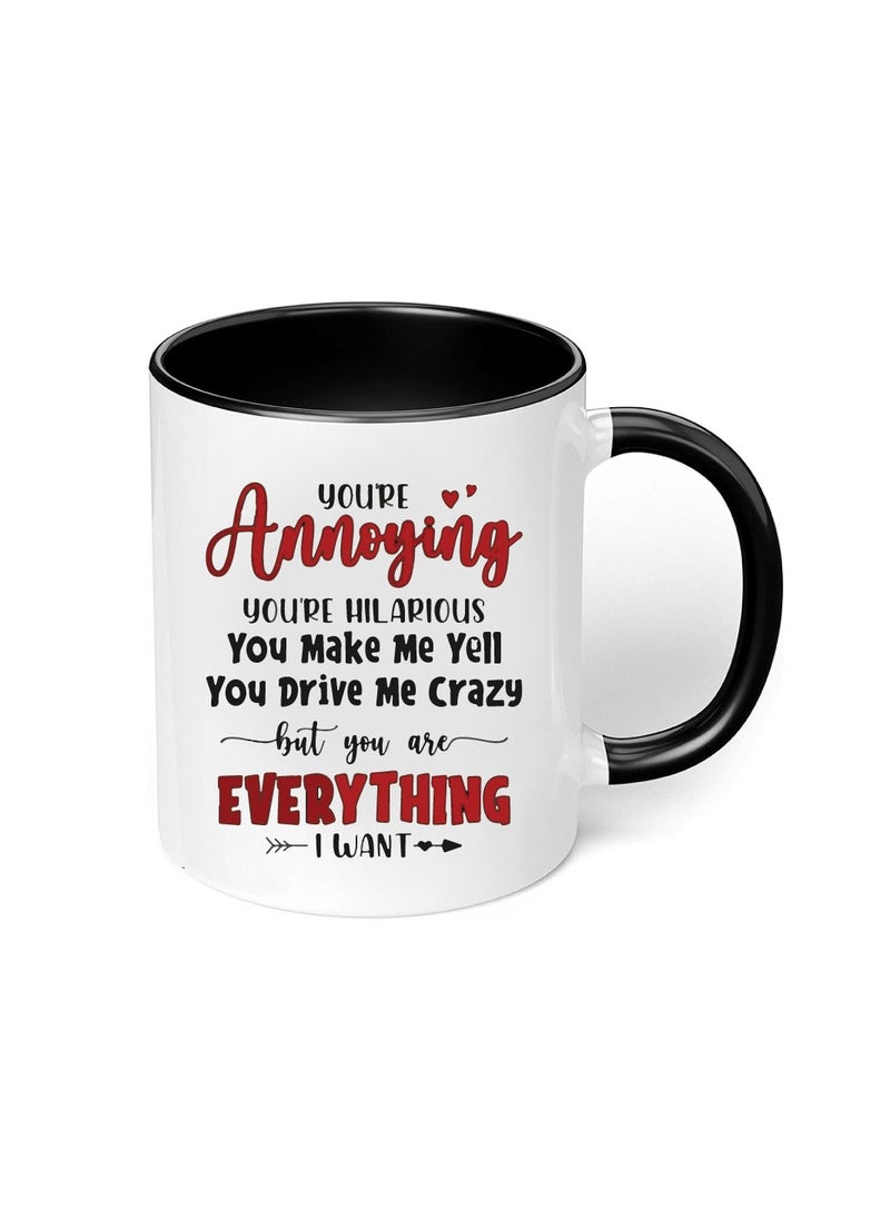 PRINTSHOP4ME HappyDay with a Black Two-Tone Coffee Mug-Perfect for Couples-Gift for Your Loved One-Gifts for Him Husband-Dad-Boyfriend  - Image 5