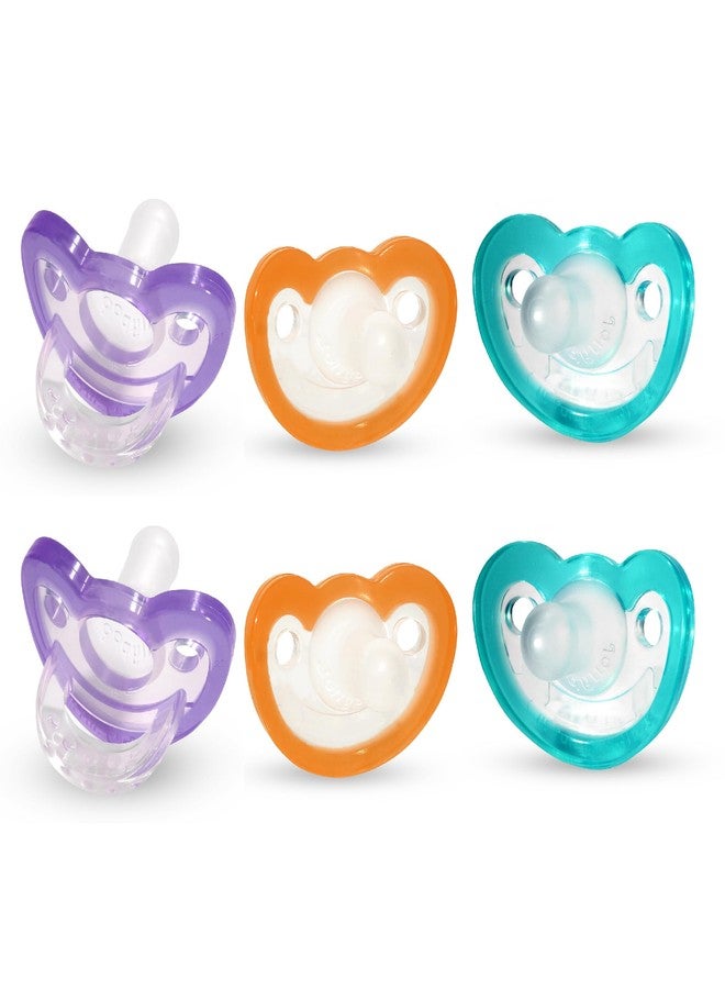 RaZbaby Jollypop Pacifier for Babies 3 Months and Up, USA Made, Natural Shaped Orthodontic Binky, Lovingly Shared in NICUs & Hospitals Worldwide, Medical-Grade 100% BPA-Free - 6 Pack - Variety - Image 1