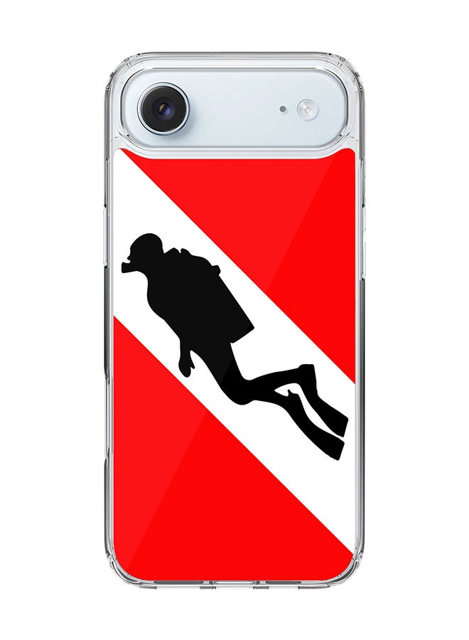 Stylizedd Classic Clear MagSafe Case for iPhone 17 Air , Hybrid Soft Case Flexible Edges Anti Drop TPU PC Gel Thin Transparent Cover [ Designed for iPhone 17 Air ] - Diver Flag