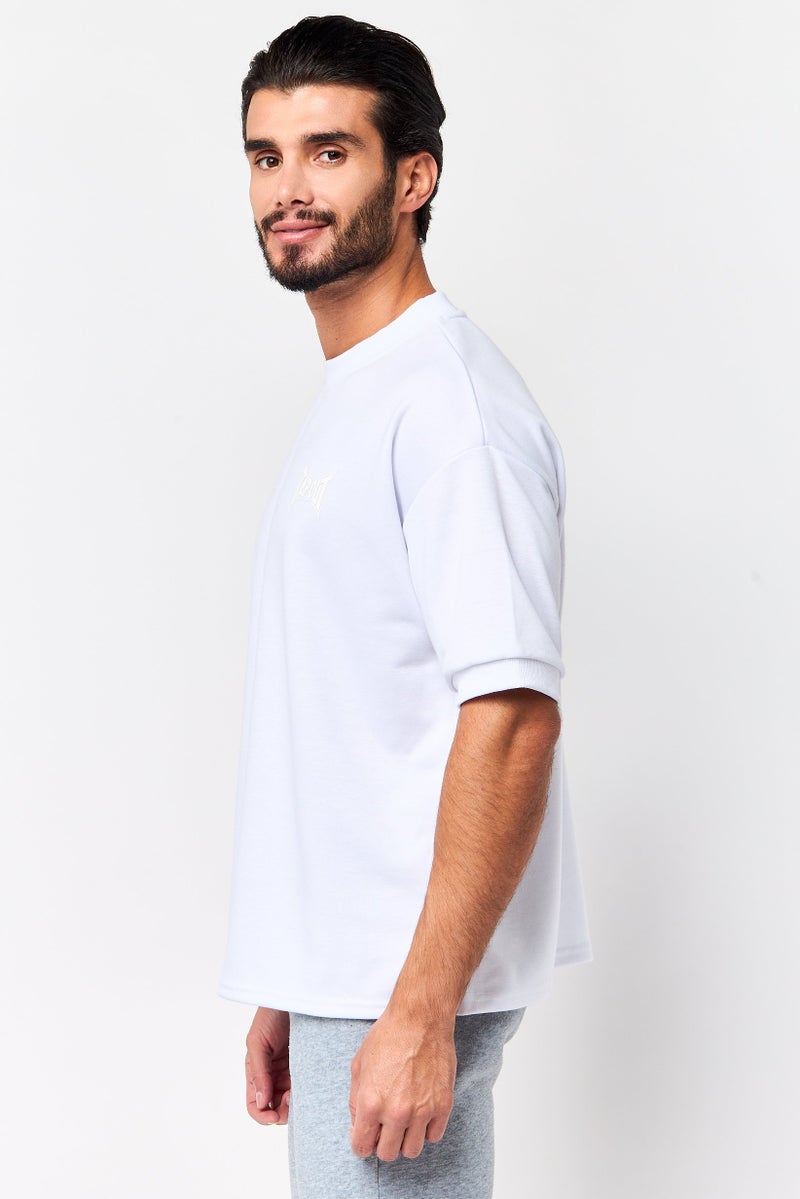 TapouT Men Sportswear Fit Short Sleeve Outdoor T-Shirt, White - Image 3