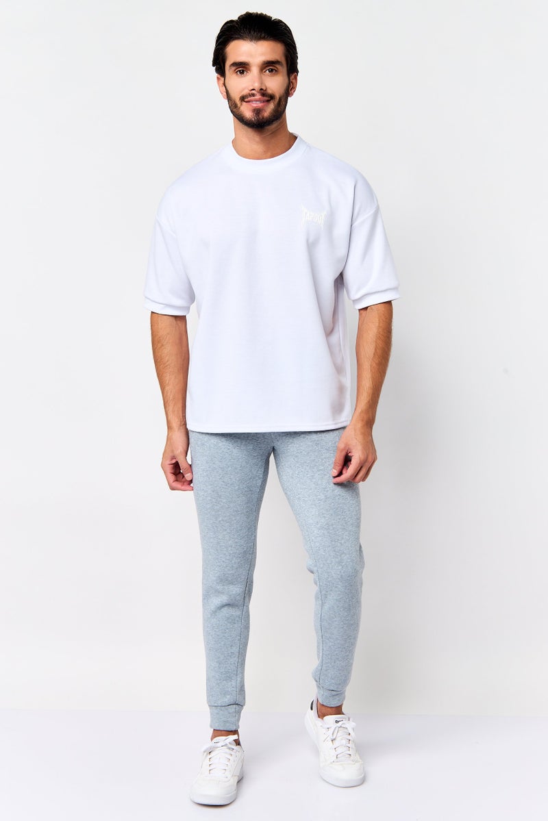 TapouT Men Sportswear Fit Short Sleeve Outdoor T-Shirt, White - Image 2