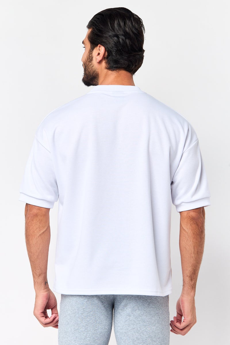 TapouT Men Sportswear Fit Short Sleeve Outdoor T-Shirt, White - Image 4