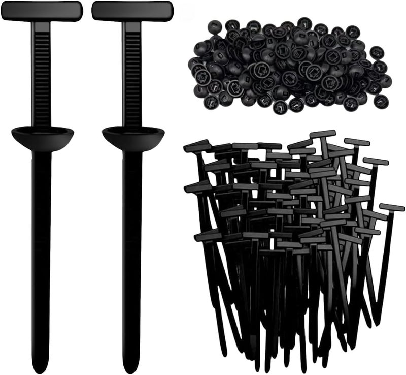 Heavy Duty Nylon Cable Tie Buckles with Self-Locking Pin & Button - 100pcs - Image 1