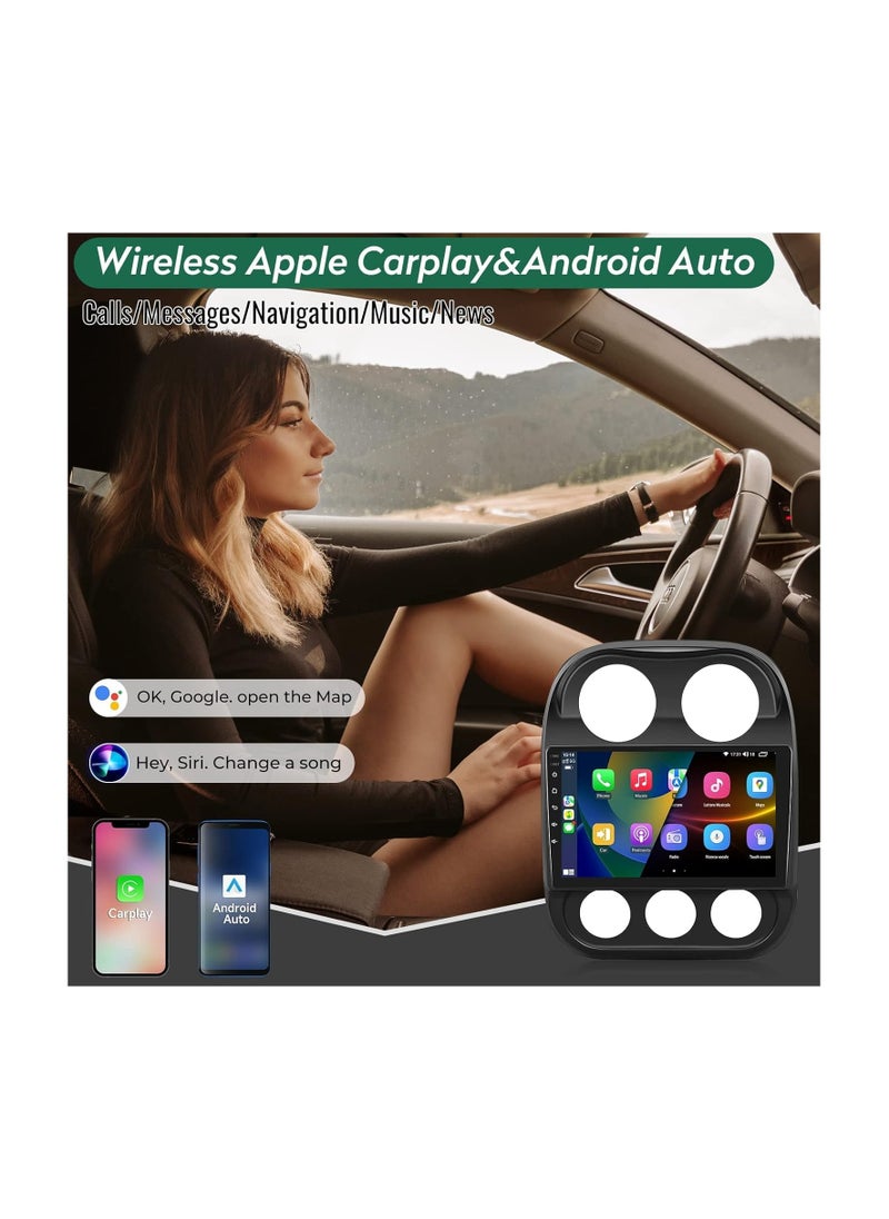 SHEZA STAR - Android Car Stereo for Jeep Patriot Compass 2010 2011 2012 2013 2014 2015 2016 1GB RAM 32GB ROM 10 Inch MirrorLink WiFi BT, IPS Touch Screen with AHD Camera Included - Image 1