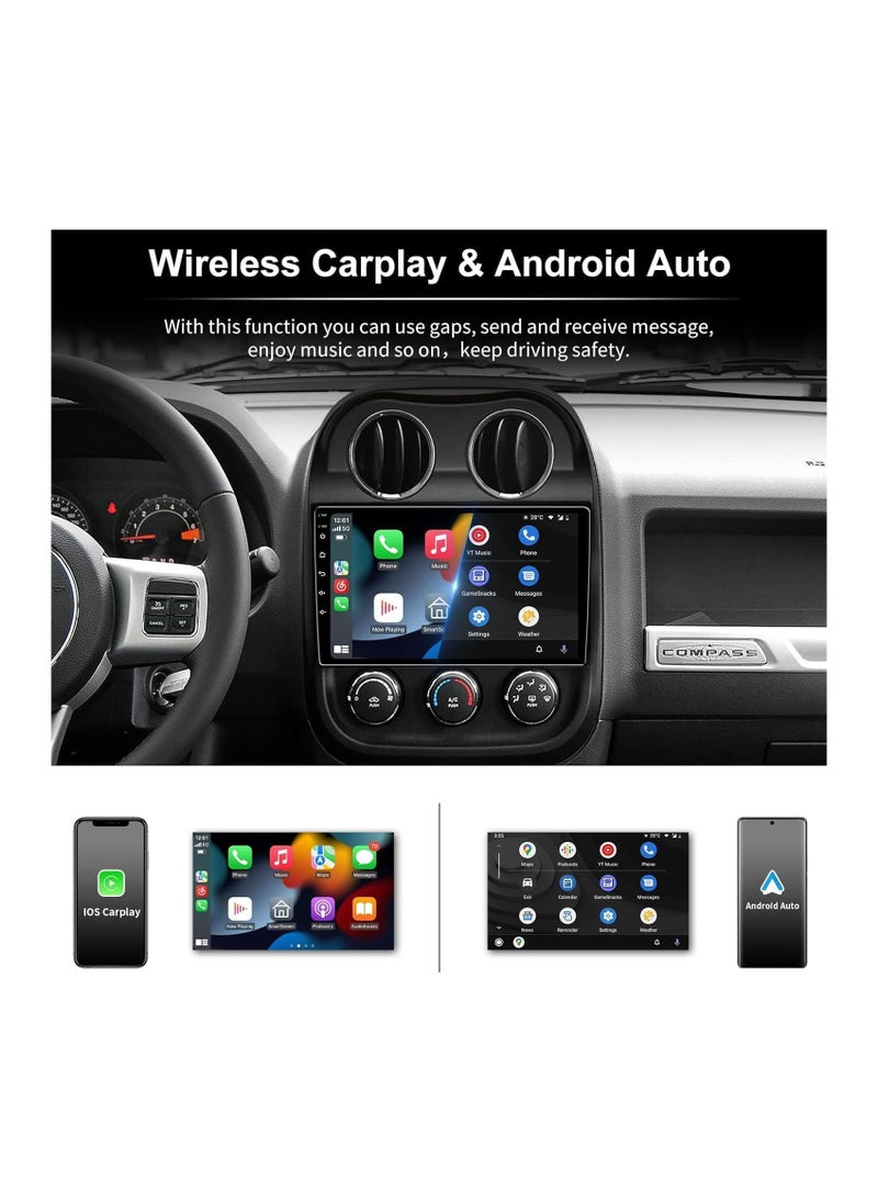 SHEZA STAR - Android Car Stereo for Jeep Patriot Compass 2010 2011 2012 2013 2014 2015 2016 1GB RAM 32GB ROM 10 Inch MirrorLink WiFi BT, IPS Touch Screen with AHD Camera Included - Image 1