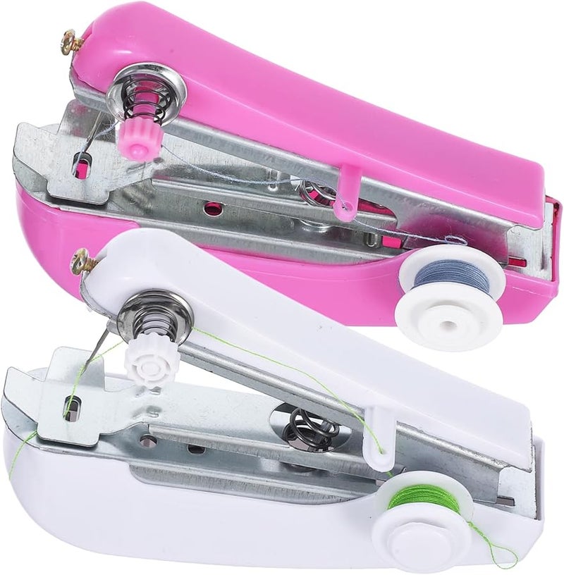 ماكينة خياطة محمولة يدوية 2 قطعة جهاز خياطة صغير للإصلاحات السريعة - Image 2