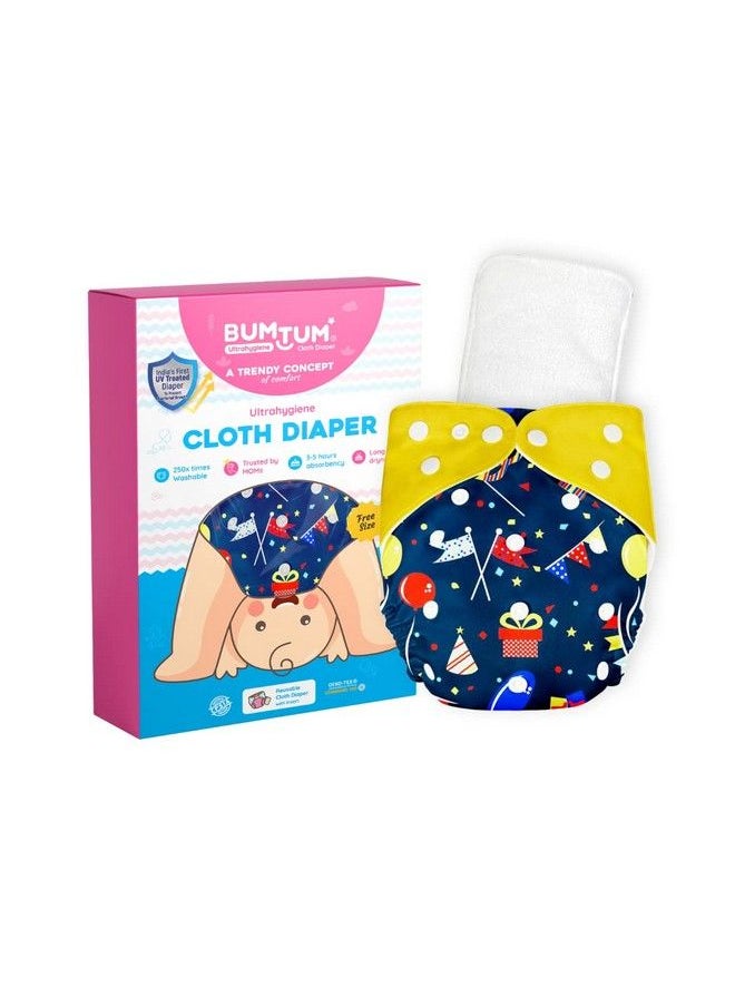 0 To 3 Years Baby Freesize Ultrahygiene Waterproof Cloth Diaper 5Hrs Absorbency ; Washable & Reusable Diaper And Cotton Soaker (Pack Of 1 Navy Blue Yellow Birthday Yellow) - pzsku/ZED8649DDAAD430C754D5Z/45/_/1692785073/415f7581-a768-4a84-8df5-4d2f80adf770