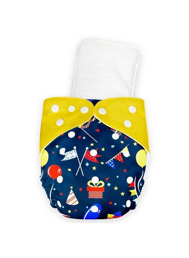 0 To 3 Years Baby Freesize Ultrahygiene Waterproof Cloth Diaper 5Hrs Absorbency ; Washable & Reusable Diaper And Cotton Soaker (Pack Of 1 Navy Blue Yellow Birthday Yellow) - pzsku/ZED8649DDAAD430C754D5Z/45/_/1692785075/e5e211a7-2960-49d8-9b7c-9e68c146b25f