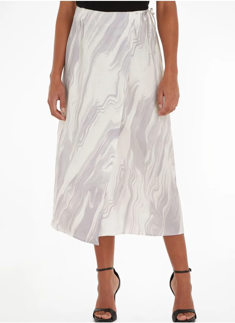 CALVIN KLEIN High Waist Wrap Skirt