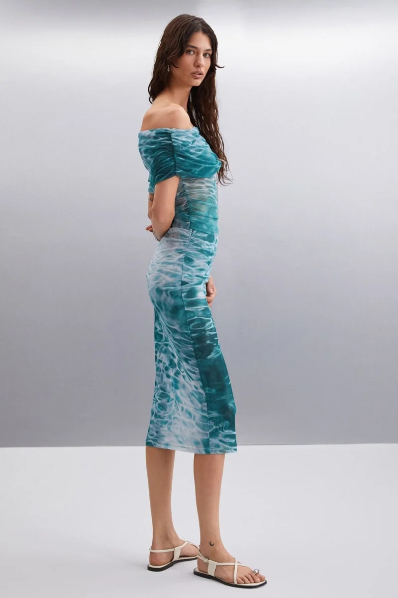 GRIMELANGE JAVIERA Women's 100% Polyester Slim Patterned Skirt