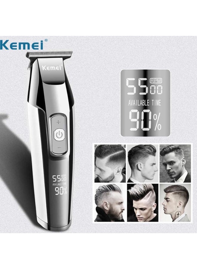 Kemei Rechargeable Electric Hair Clipper Silver 25x15x5.5cm - Image 2