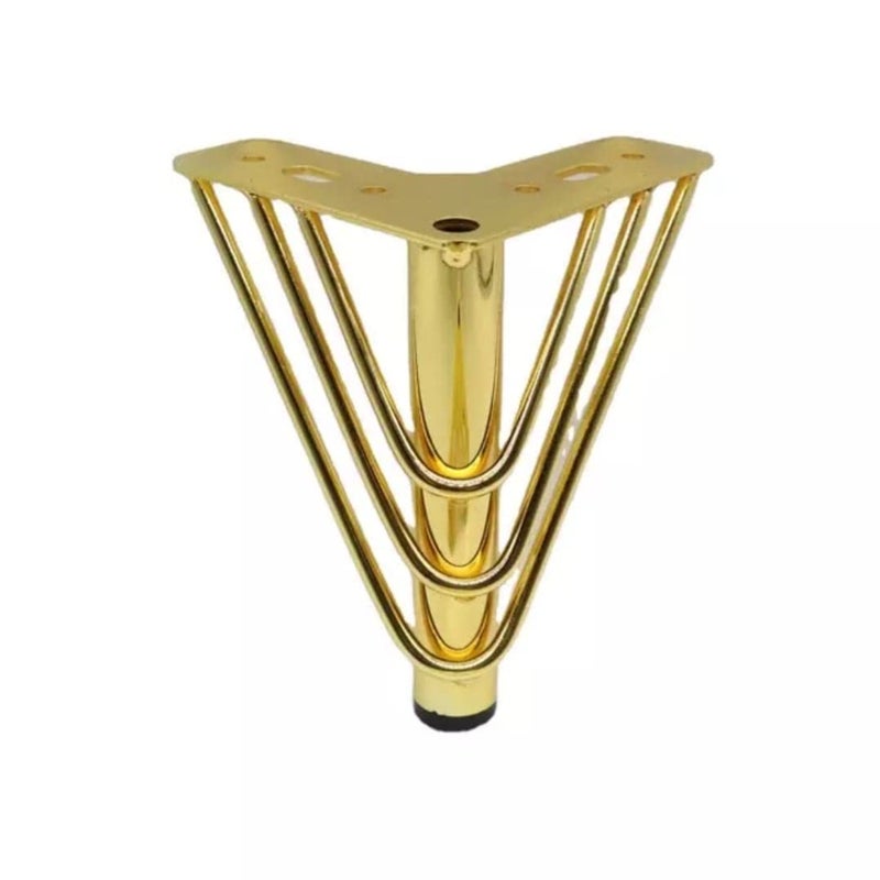 AAKASH DECOR Aakash Dcor 6 Inch Metal Sofa LegsSet of 4 Gold Finish Multipin Durable Replacement Sofa Paya Modern Rustproof Sturdy Furniture Legs for Home Office - Image 3