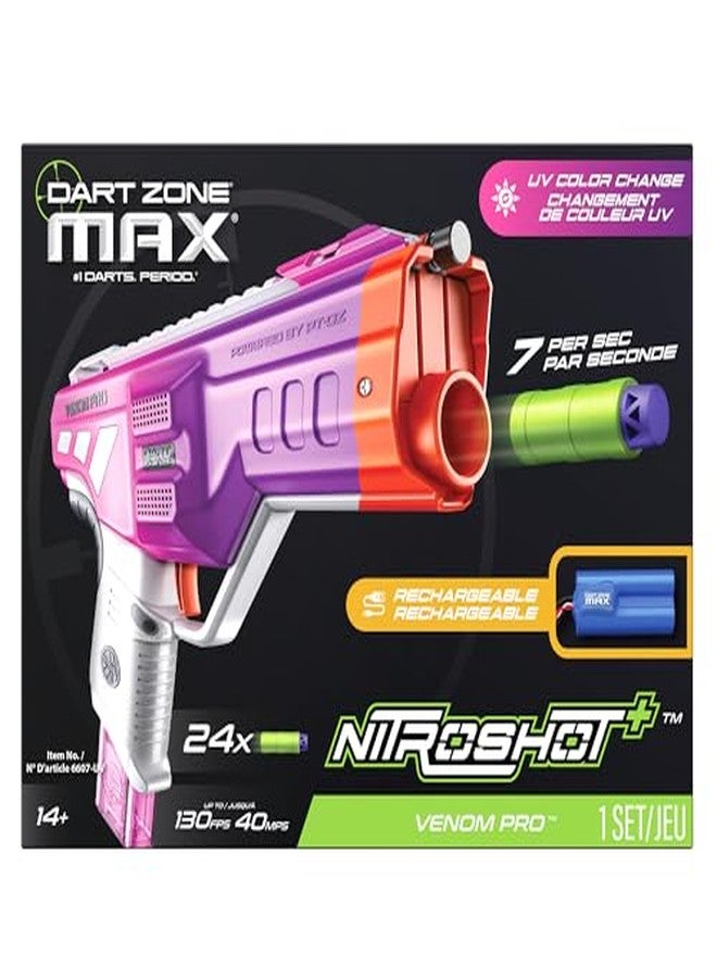 دارت زون مسدس دارت زون نيتروشوت+ فينوم برو يو في نصف الطول أوتوماتيكي بالكامل بمحرك احترافي - يطلق ما يصل إلى 7 سهام في الثانية - Image 3