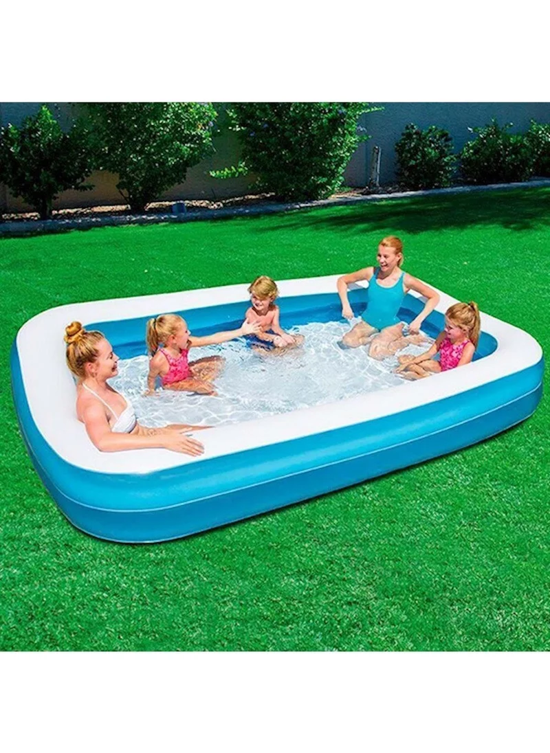 بست واي Rectangular Inflatable Family Pool Set (305 cm x 183 cm x 46 Cm) 54150