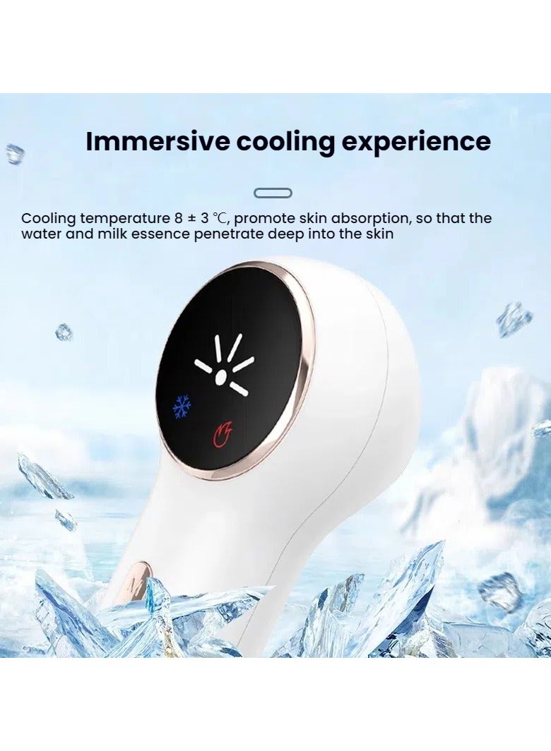 عام "أداة التجميل المنزلية - مطرقة الساخن/البارد مع ضوء العلاج الأحمر والأزرق، تضييق المسام بالتبريد وتجديد البشرة بالحرارة (3 في 1)" - Image 3