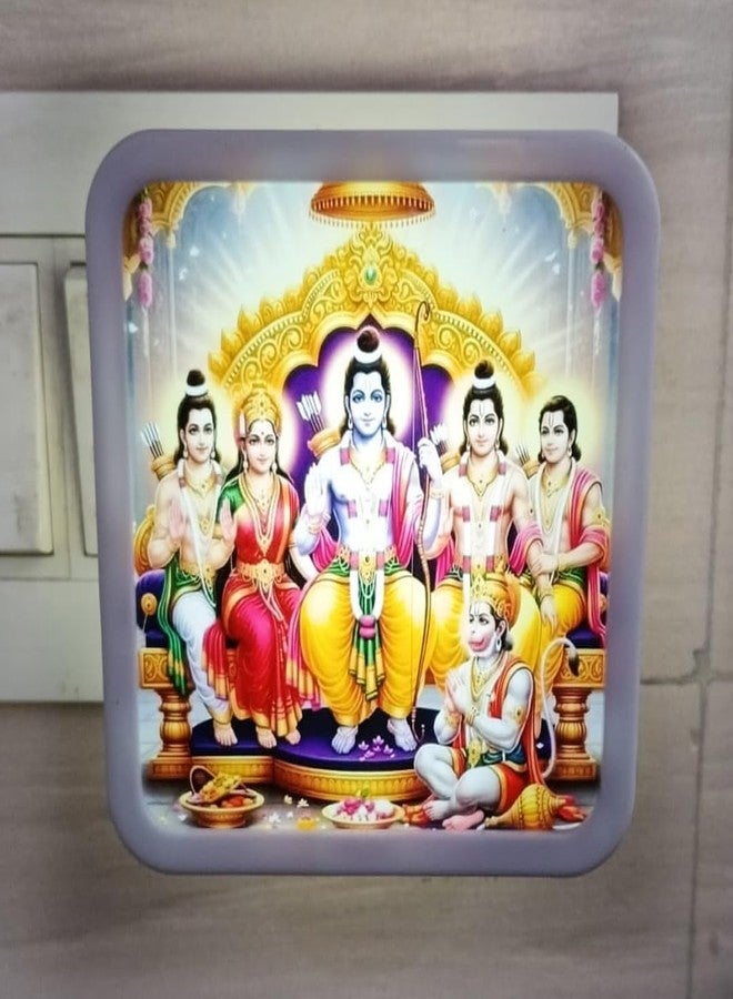 PINESFRAME LED Photo Night Lamp, with Shiva ji rana Pratap Photo,4 x 4 inch Picture Frame,Pack of 1, Custom Gift for Birthday, Anniversary, Home Decor & All Occasions (RAM DARVAR) - Image 1