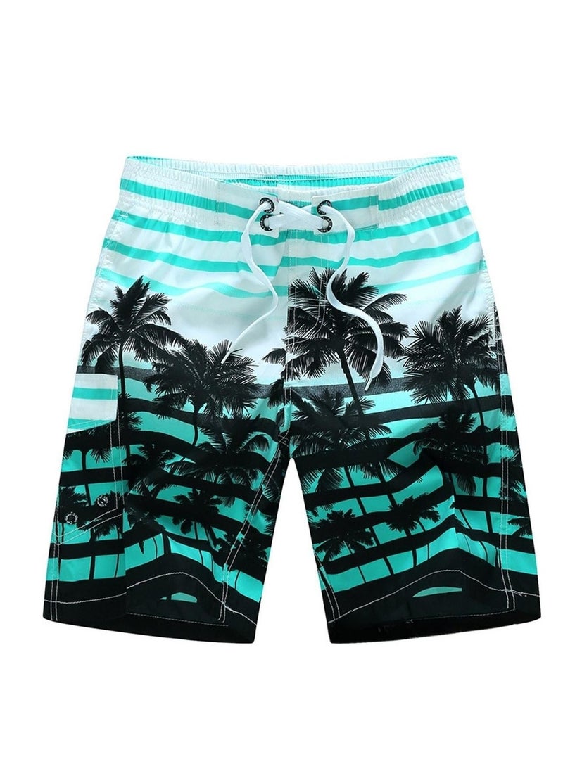 Loquat - Men's Beach Casual Shorts Swimwear Summer Blue - Image 1