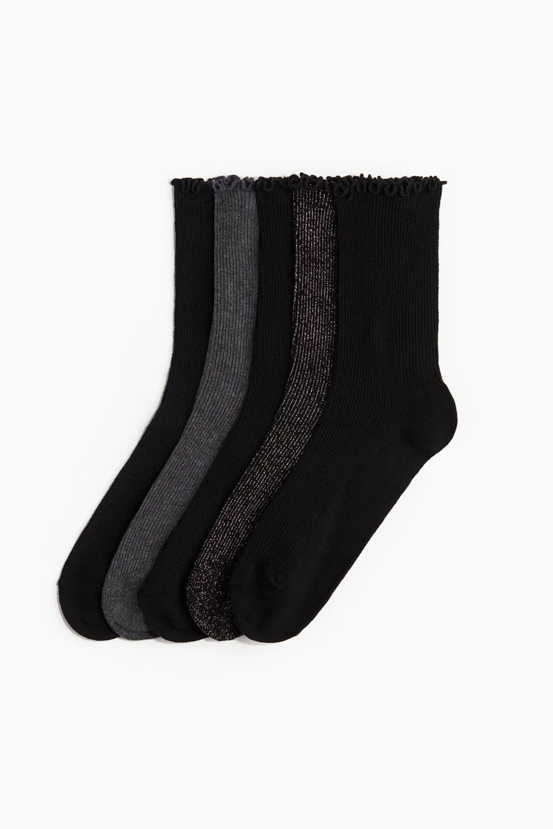 H&M 5-pack rib-knit socks