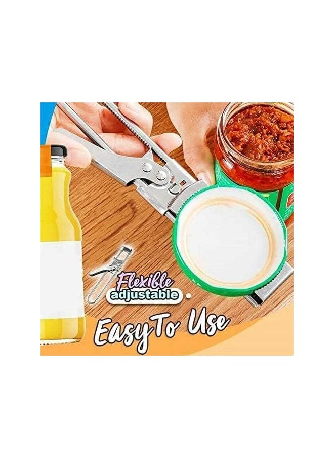 yongsheng Opener Adjustable Jar & Bottle Opener, Adjustable Multifunctional Stainless Steel Can Opener Jar Lid Gripper, Manual Jar Bottle Opener Kitchen (1PCS)  - Image 2