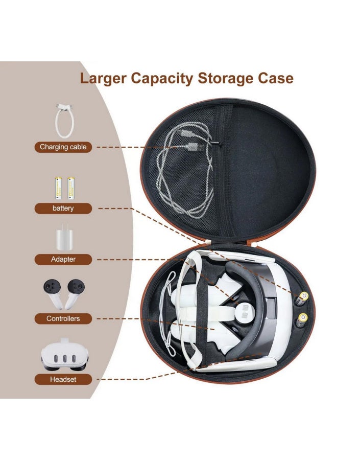 1PCS For Meta Quest 3 EVA Storage Bag Portable Box Travel Protective Carrying Case With Shoulder Strap for Meta Quest3 VR Accessories - Image 5