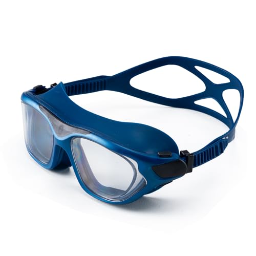 Solpro Ocean Eyes Unisex Adult Swimming Goggles for Women,Men,Boys,Girls,Teenagers,Athletes,Swimmers For Training,Competition in Swimming Pool,Beach,Water Sport, Park & Activties(Blue/Black) - Image 1