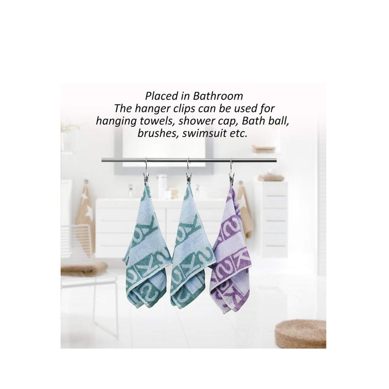 SOLARAE 20 Pcs Laundry Hooks Boot Hanger Hold Clips, Portable Stainless Steel Boot Hangers Hanging Clothes Pins for Closet Travel Home - Image 4