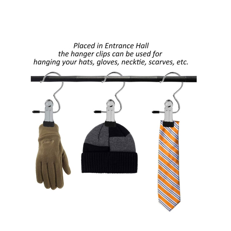 SOLARAE 20 Pcs Laundry Hooks Boot Hanger Hold Clips, Portable Stainless Steel Boot Hangers Hanging Clothes Pins for Closet Travel Home - Image 3