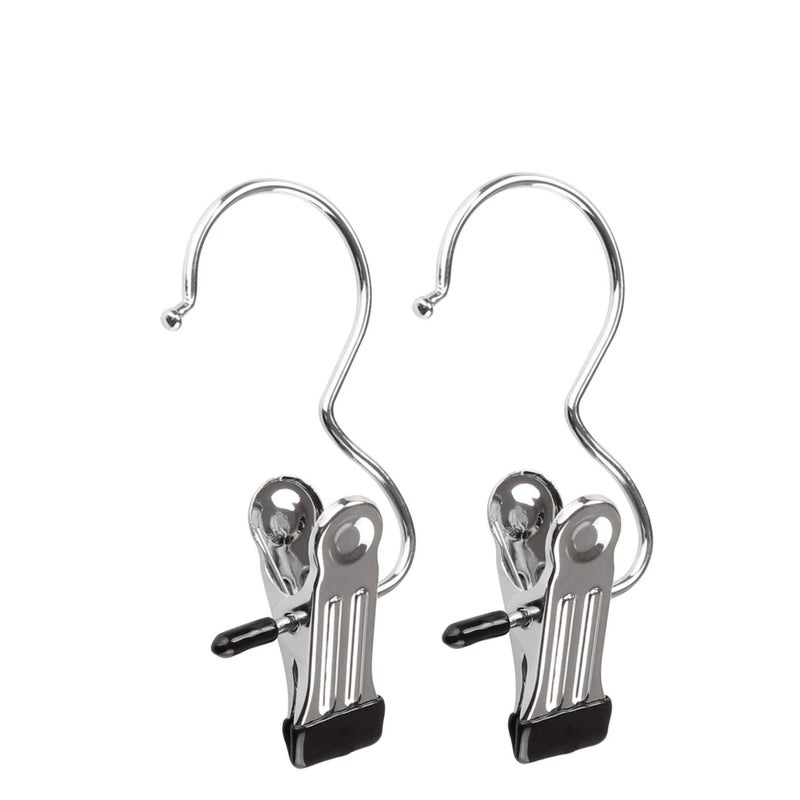 SOLARAE 20 Pcs Laundry Hooks Boot Hanger Hold Clips, Portable Stainless Steel Boot Hangers Hanging Clothes Pins for Closet Travel Home - Image 1