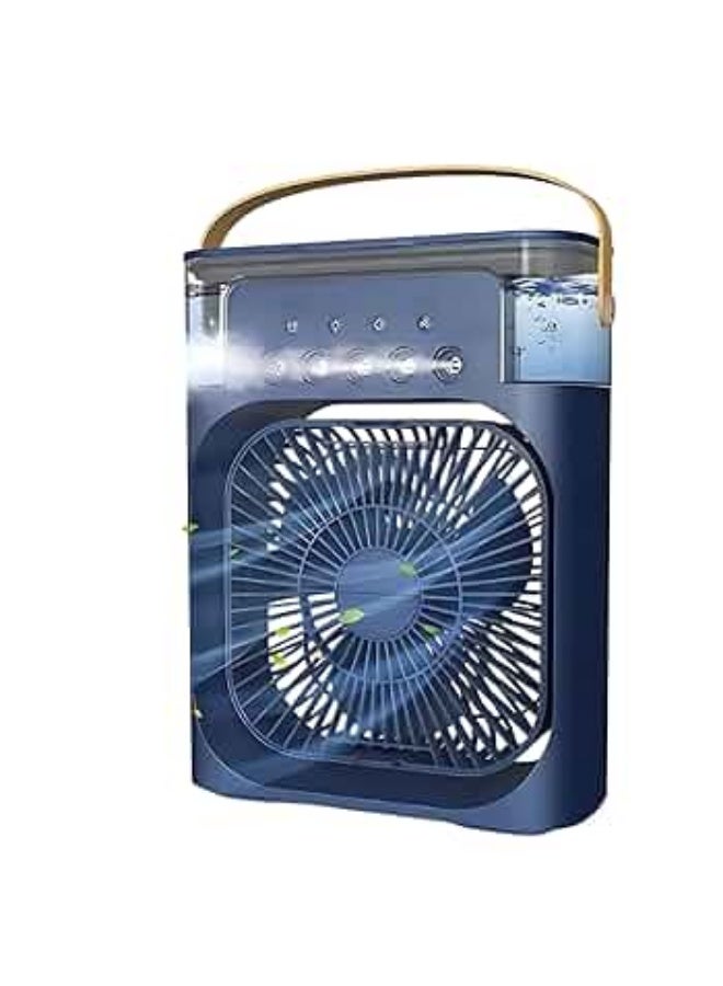 Mini Portable Hand Fan, Portable Air Conditioner,  Water Tank USB Personal Cooler, Mini Humidifier Modes for Office Home (BLUE) - Image 4