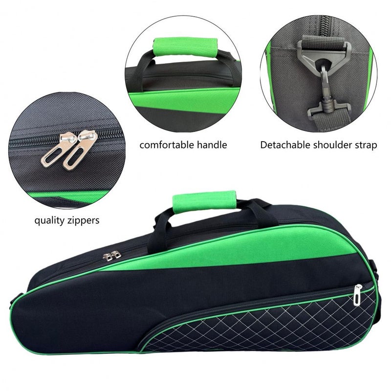 Oxford Cloth Durable Tennis Bag For Men And Women Single Shoulder Hand Held Badminton Bag Black And Orange - Image 1