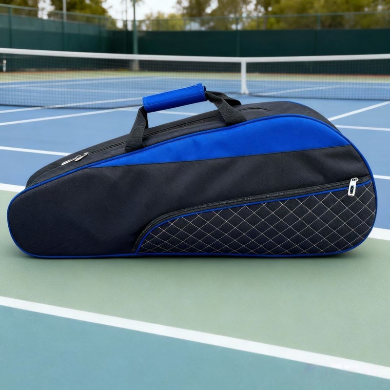 Oxford Cloth Durable Tennis Bag For Men And Women Single Shoulder Hand Held Badminton Bag Black And Orange - Image 5