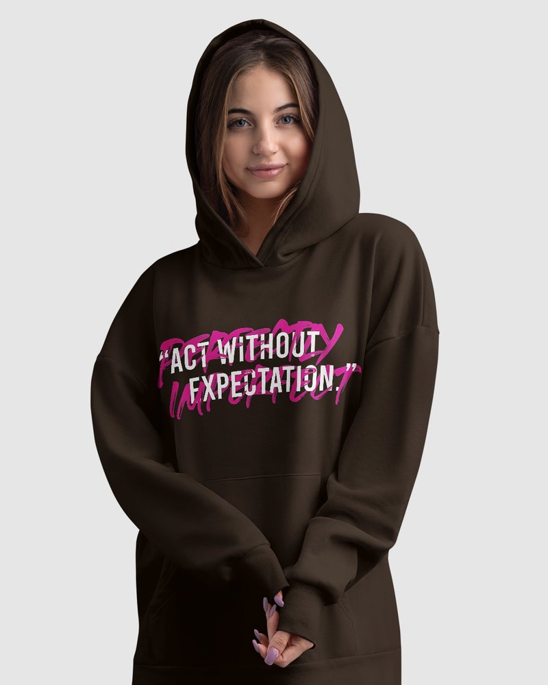 Glitter Women Winter Hoodie - Brown - Image 1