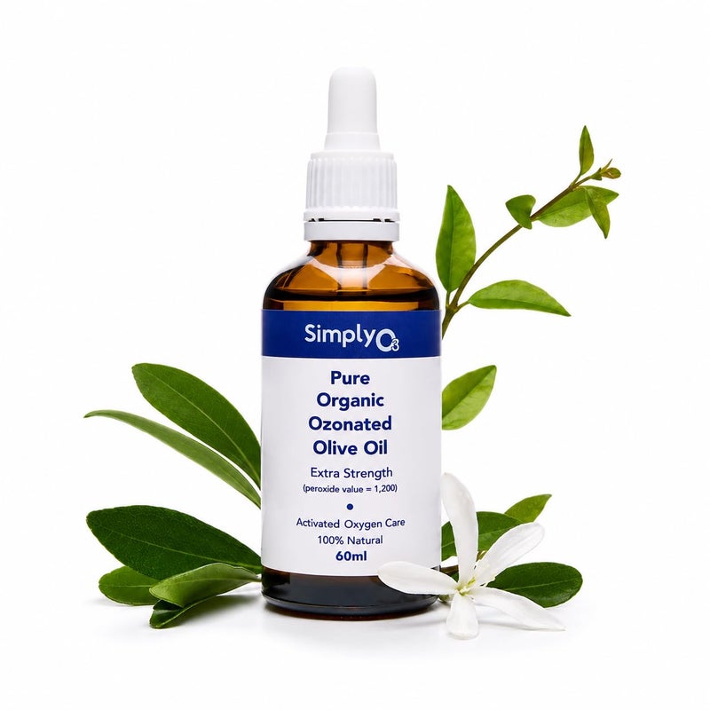 Simply O3 Pure Organic Ozonated Olive Oil Extra Strength 1200 Peroxide For Face and Skin Helps In Acne, Anti-Aging, Wrinkles and Rosacea For Sensitive Skin Made in Spain - Image 3