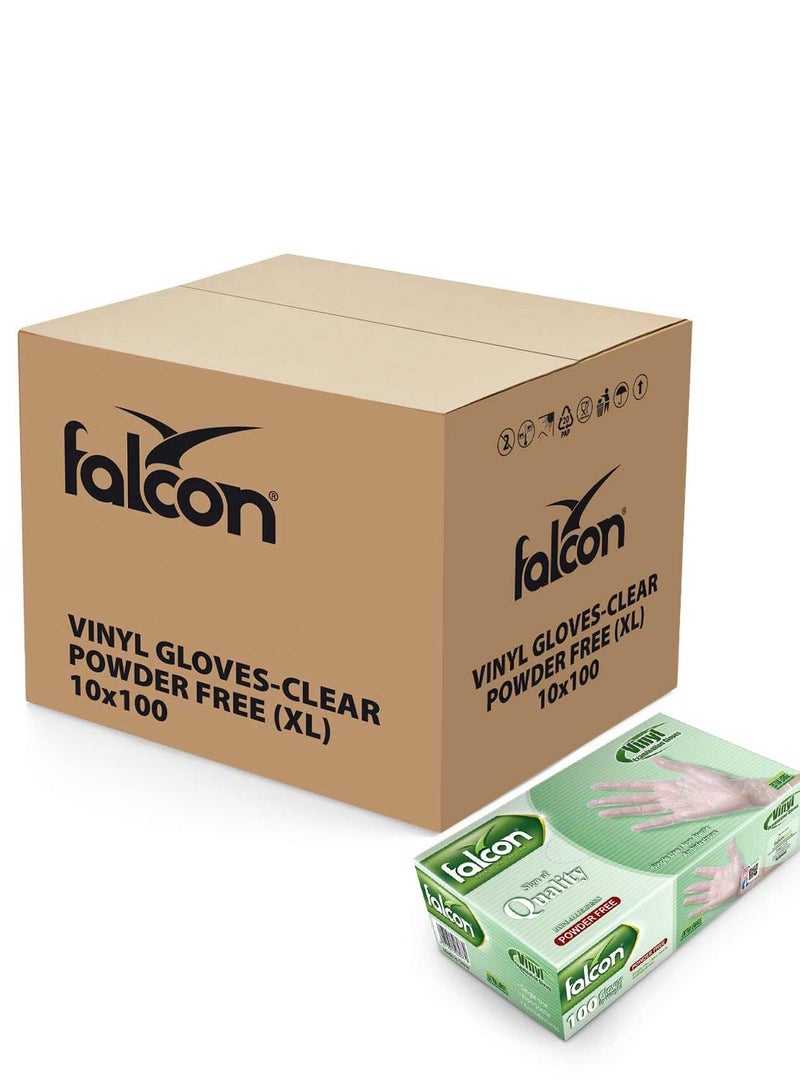 Falcon VINYL GLOVES (XL) POWDER FREE-1000 PC  - Image 1