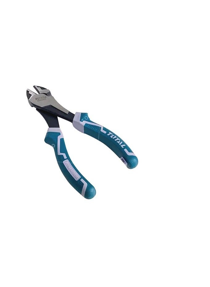 TOTAL TOTAL Heavy-Duty Diagonal Cutting Pliers 7" (180mm) – Precision Cut, Polish and Anti-Rust Oil Coating, Two-Color Handle, Ideal for Wire Cutting & Electrical Work – Sliding Card Packaging  - Image 4