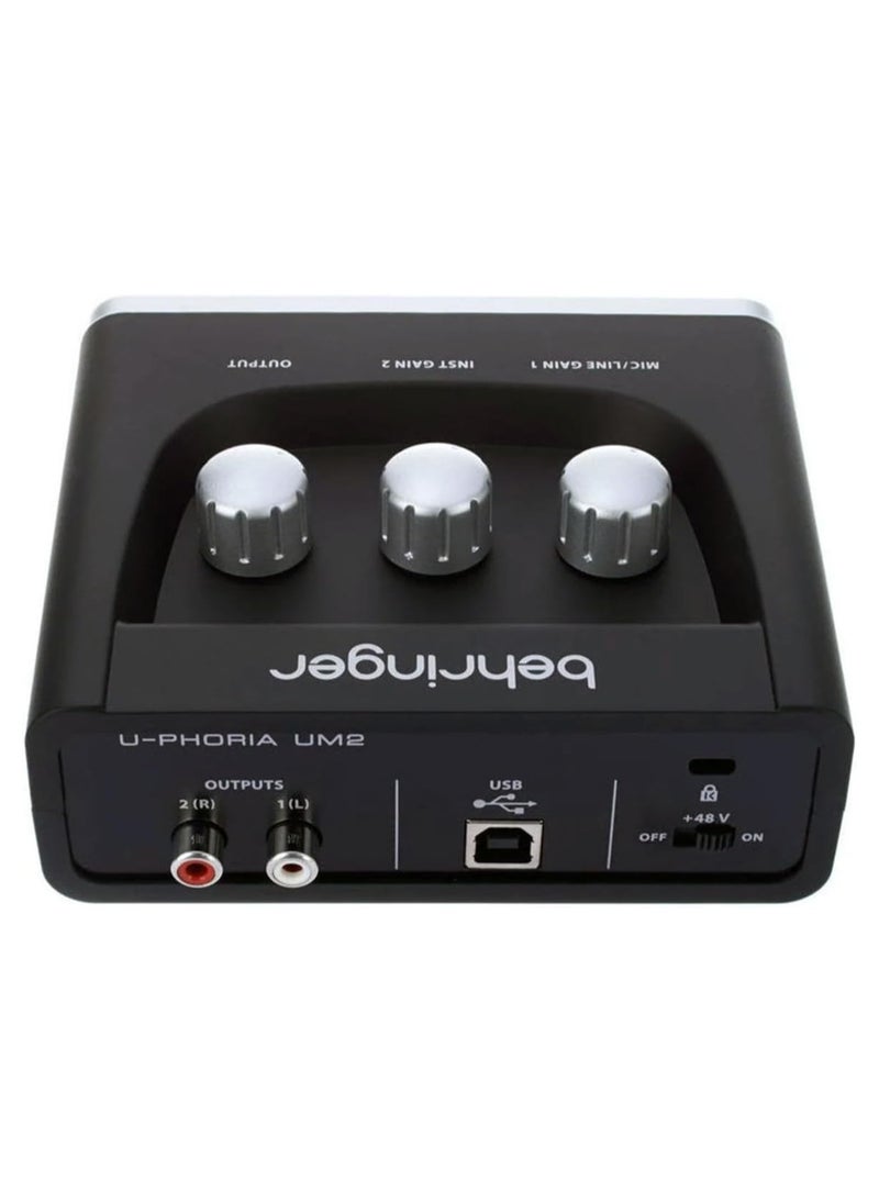 behringer - Behringer Um2 Audiophile 2X2 Usb Audio Interface With Xenyx Mic Preamplifier - Image 1