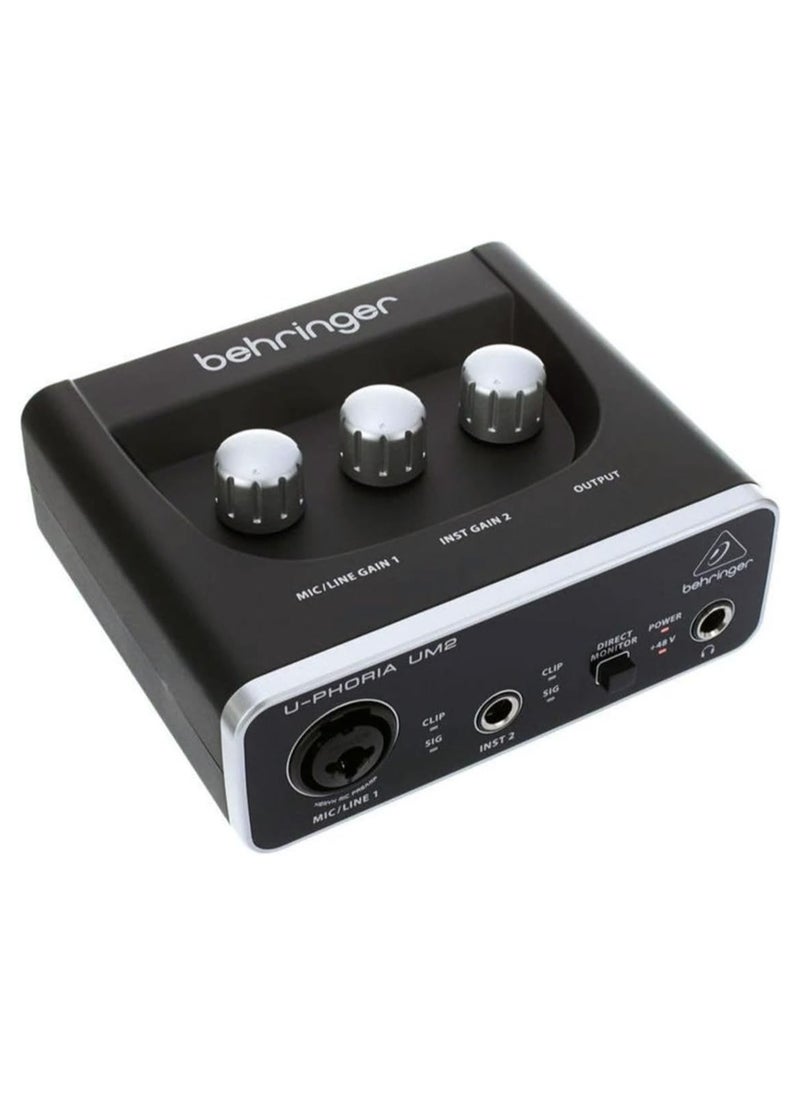 behringer - Behringer Um2 Audiophile 2X2 Usb Audio Interface With Xenyx Mic Preamplifier - Image 1