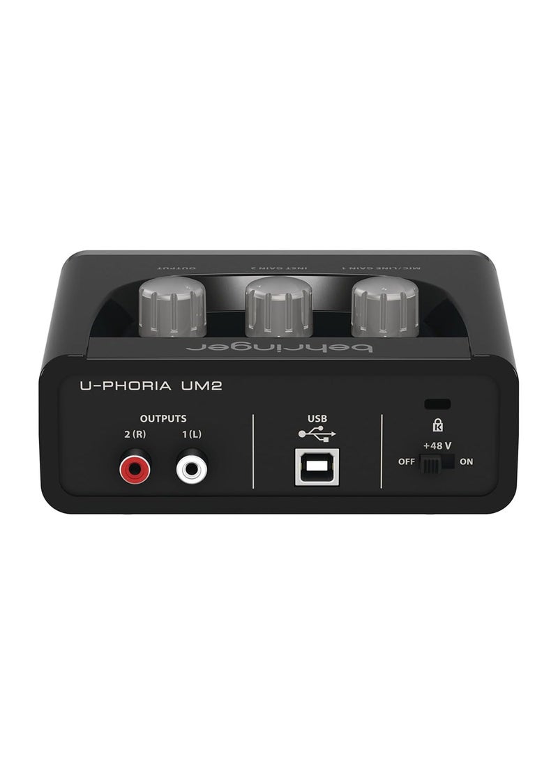 behringer - Behringer Um2 Audiophile 2X2 Usb Audio Interface With Xenyx Mic Preamplifier - Image 1