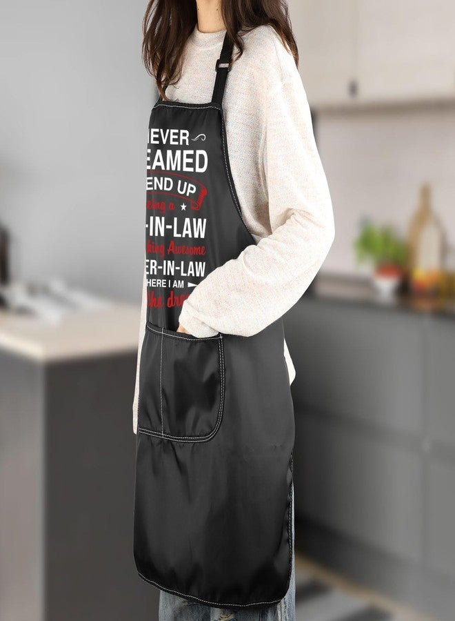 MNIGIU Funny Sons Gifts I Never Dreamed I'd End Up Being A Son In Law Of A Freaking Awesome Mother Son In Law Cooking Apron - Image 5