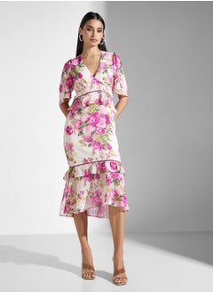 Hope & Ivy Peplum Waist Midi Pencil Dress  - Image 1