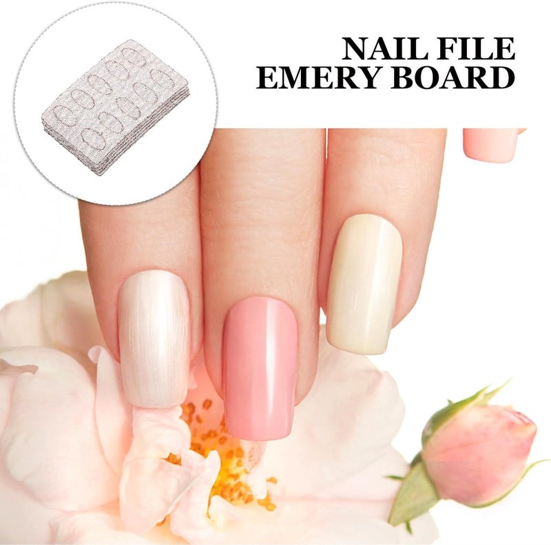 25pcs Pre-polishing Sandpaper Sheets Nail Pusher Tool Cuticle Remover Nail Care Manicure Pedicure Prep Sanding Bands for Professional Filing - Image 4