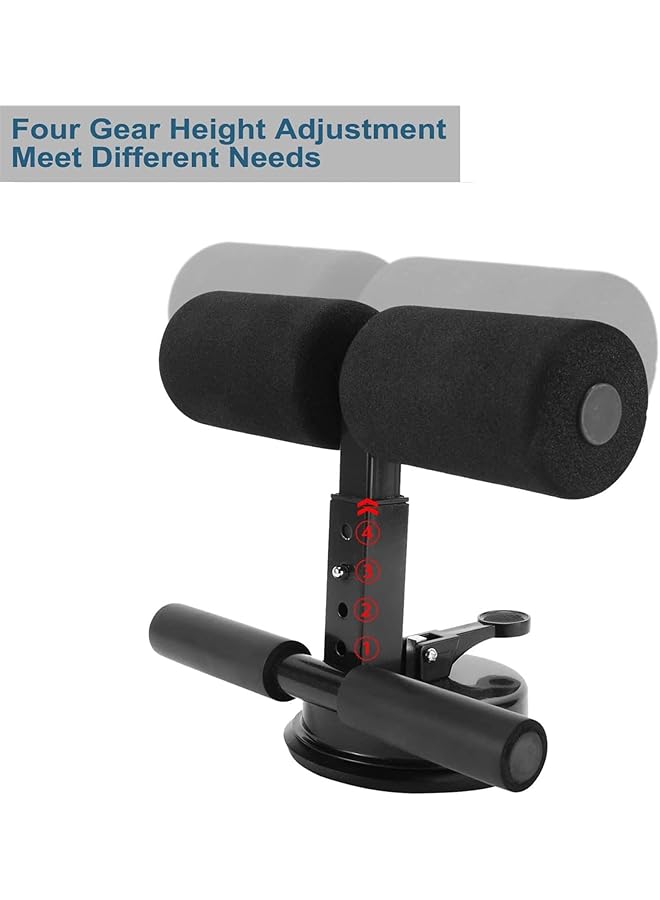 أكس سبرينج قضيب تمرين الجلوس مزود بحامل قدم مبطن بإسفنج عالي المرونة مع مقعد مطاطي مضاد للانزلاق قضيب تمرين الجلوس مضغوط للاستخدام في صالة الألعاب الرياضية الداخلية مثالي لتقوية الجذع وتدريب الجسم بالكامل - Image 3